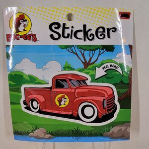 Buc-ee's Red Truck Sticker Decal 4" X 4" - NEW
